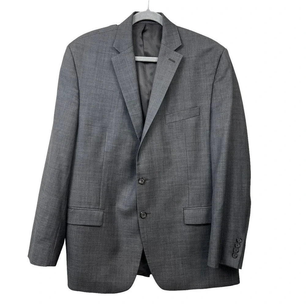 Lauren Ralph Lauren Blazer Suit Jacket Wool 2 Button Vented Lined Gray Men Sz 44
